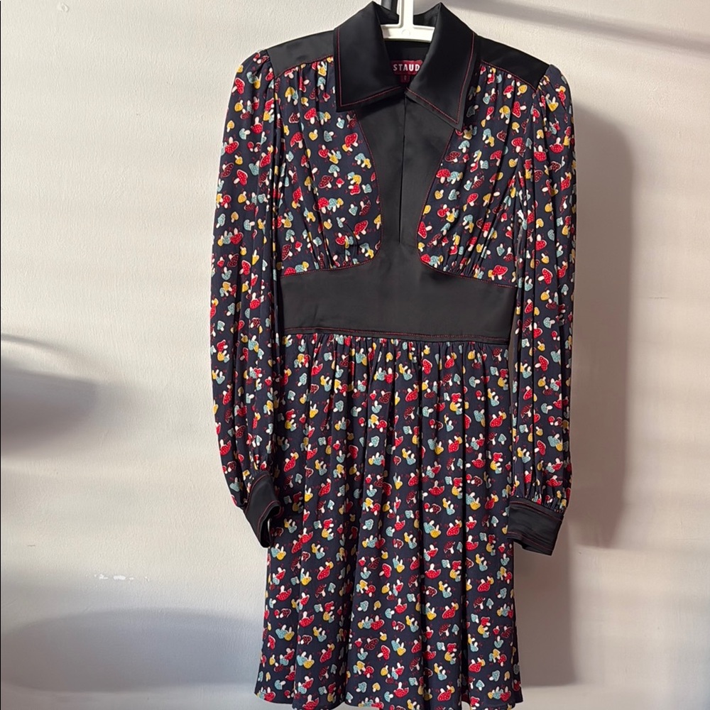 Staud Black Floral Women's Dress